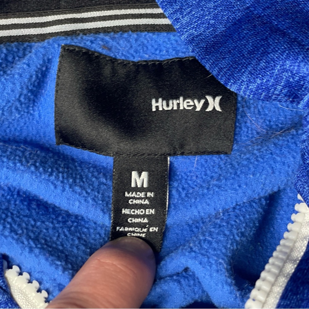 Hurley Gray and Blue Fleece Jacket